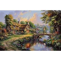 Amazon.co.jp: トーマス・キンケードの油絵風景画 037 スタイル